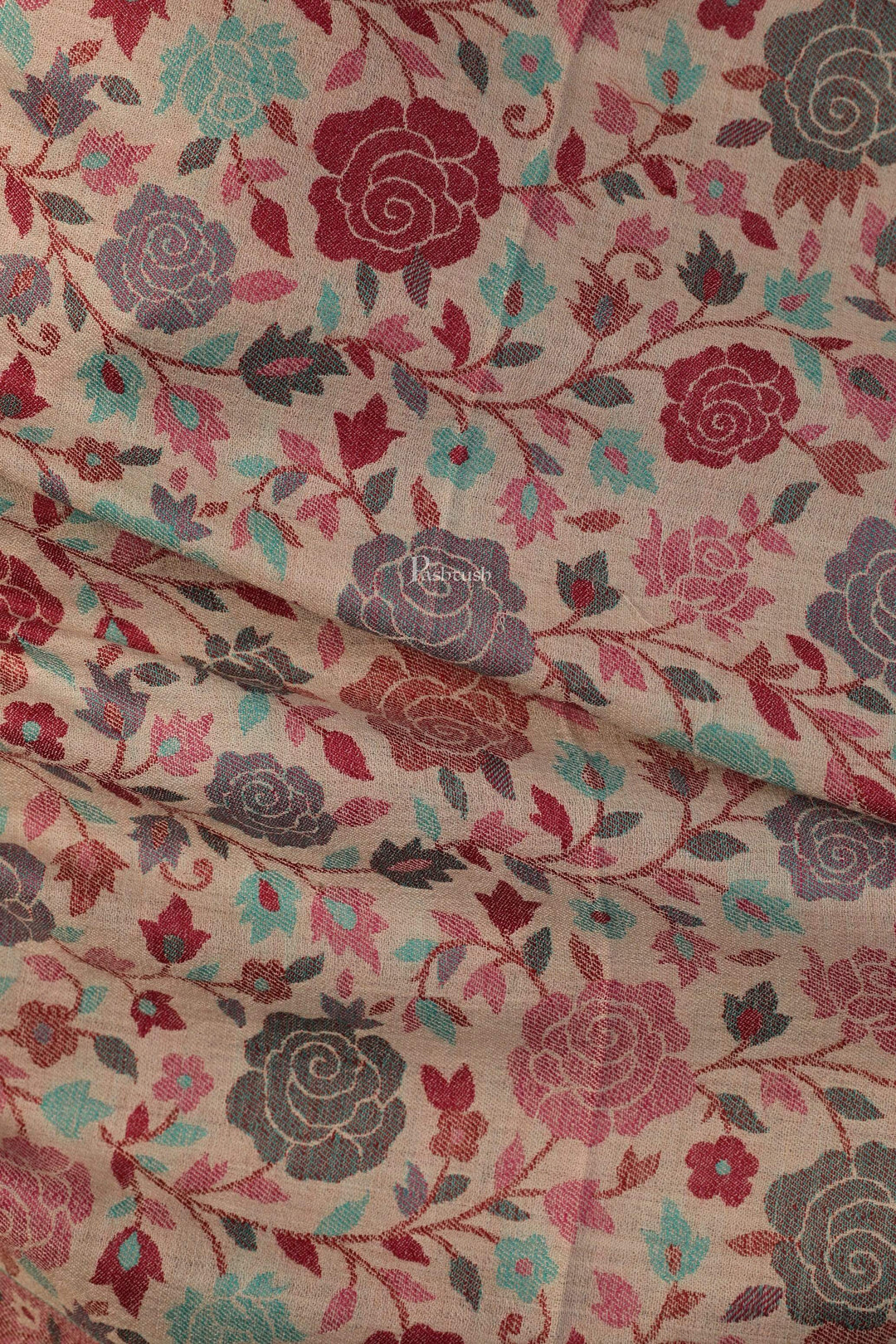 Pashtush India Womens Stoles and Scarves Scarf Pashtush Women's Jacquard Ethnic Light Weight Floral Stole, Multicolour