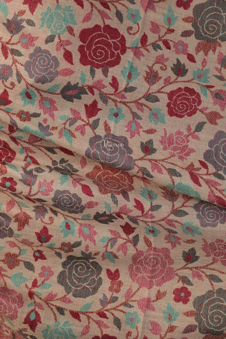 Pashtush India Womens Stoles and Scarves Scarf Pashtush Women's Jacquard Ethnic Light Weight Floral Stole, Multicolour