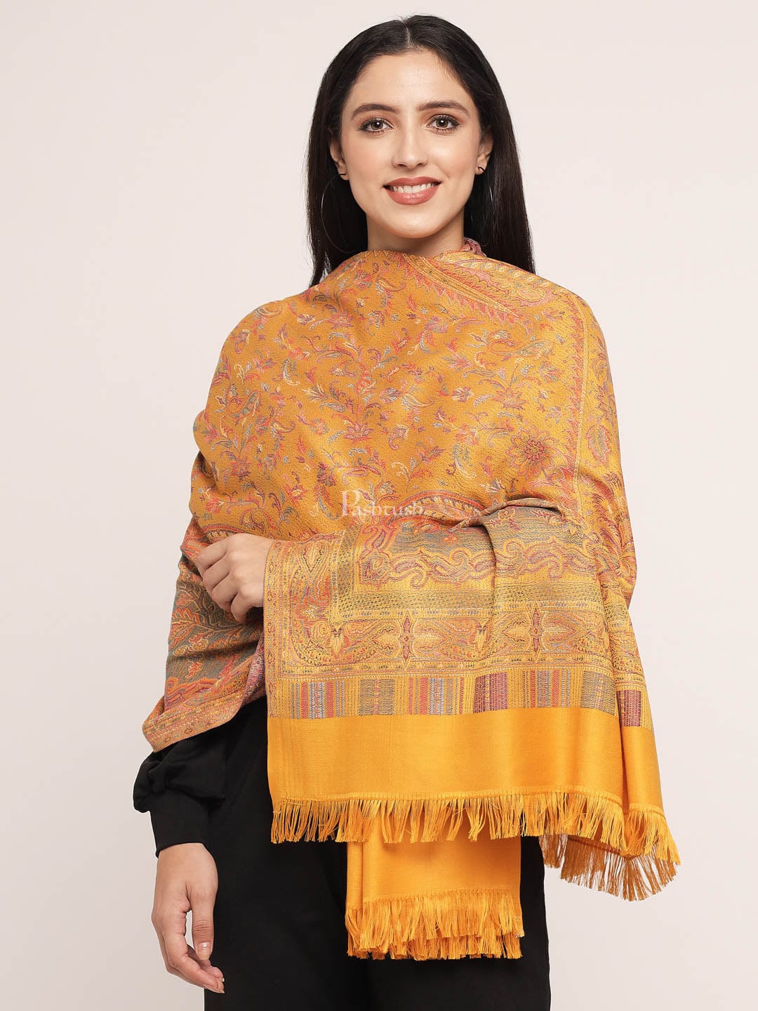 Pashtush India Womens Shawls Pashtush Women'S Jamawar Shawl