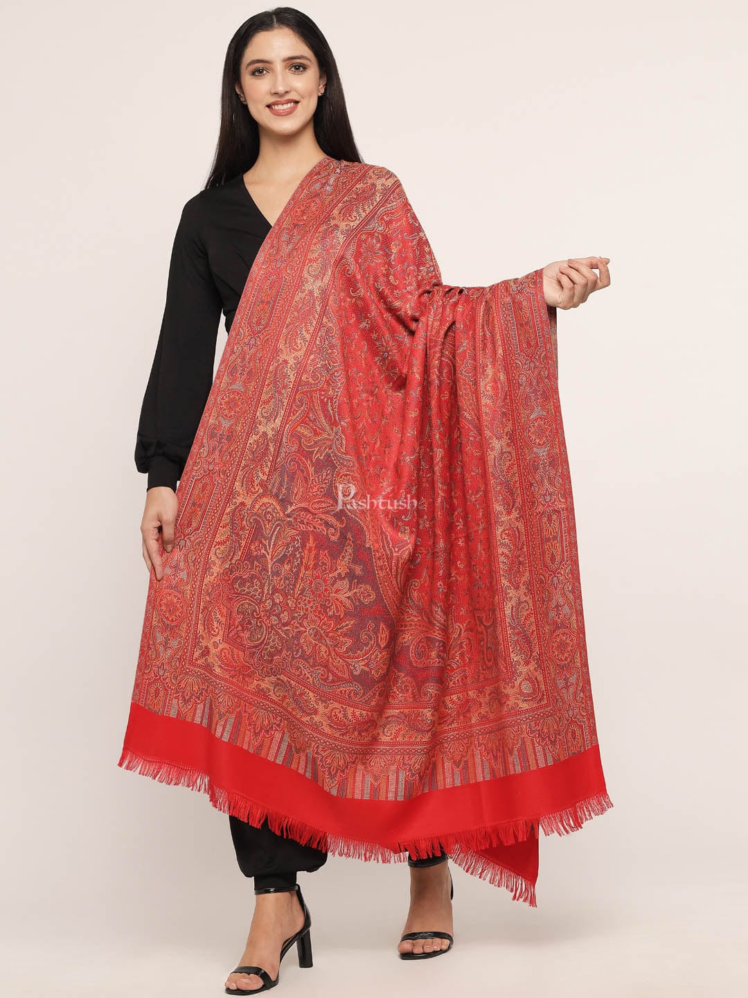 Pashtush India Womens Shawls Pashtush Women's Jamawar Shawl