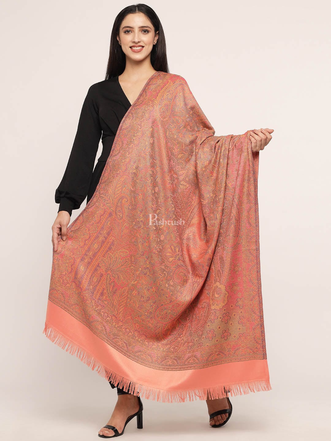 Pashtush India Womens Shawls Pashtush Women's Jamawar Shawl