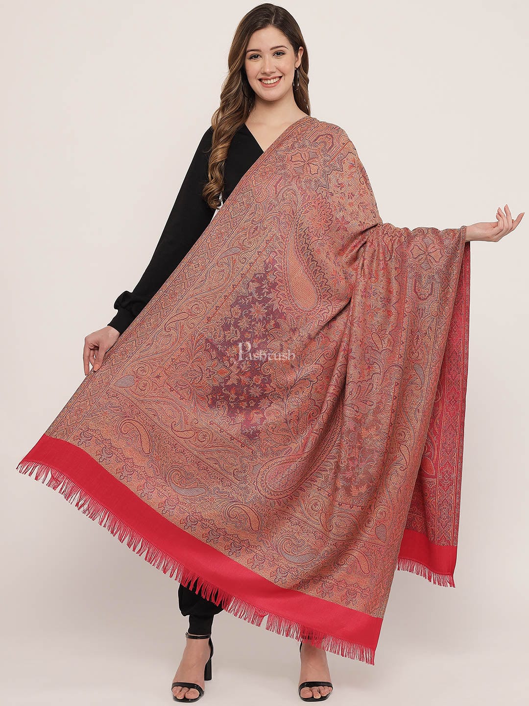 Pashtush India Womens Shawls Pashtush Women'S Jamawar Shawl