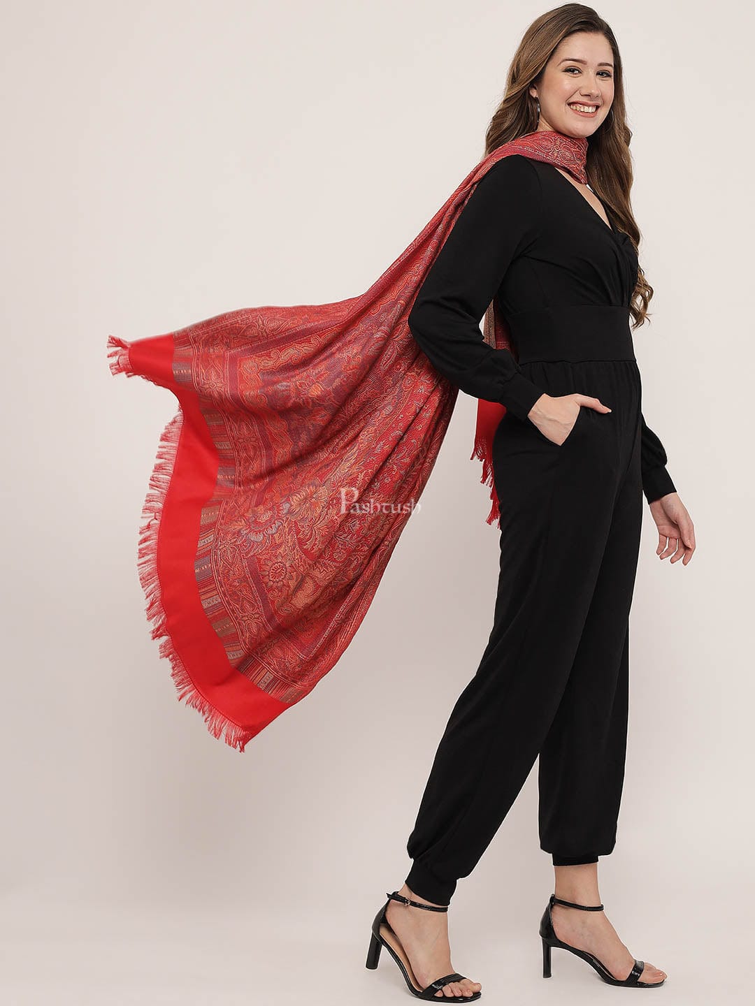 Pashtush India Womens Shawls Pashtush Women'S Jamawar Shawl