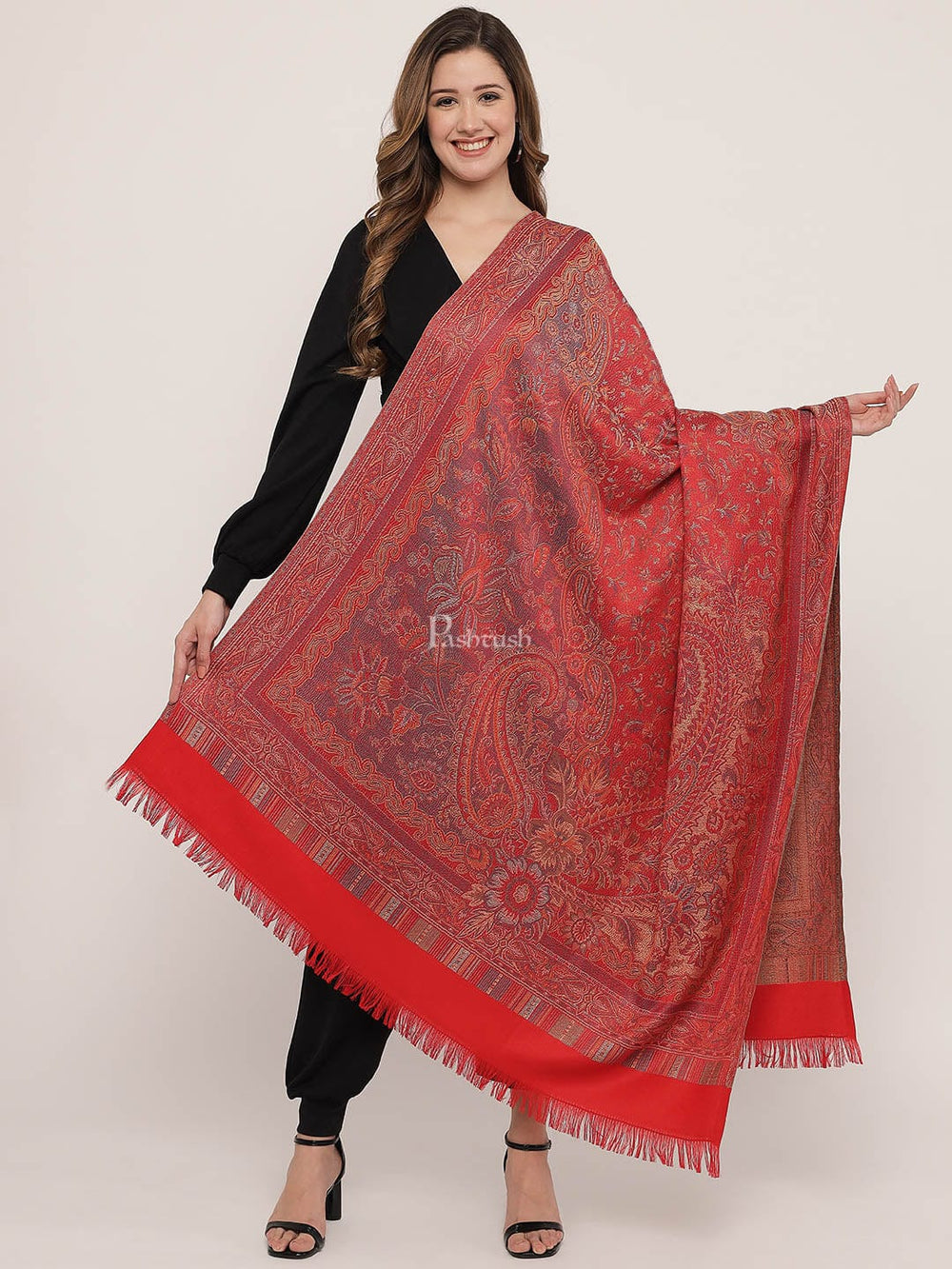 Pashtush India Womens Shawls Pashtush Women'S Jamawar Shawl