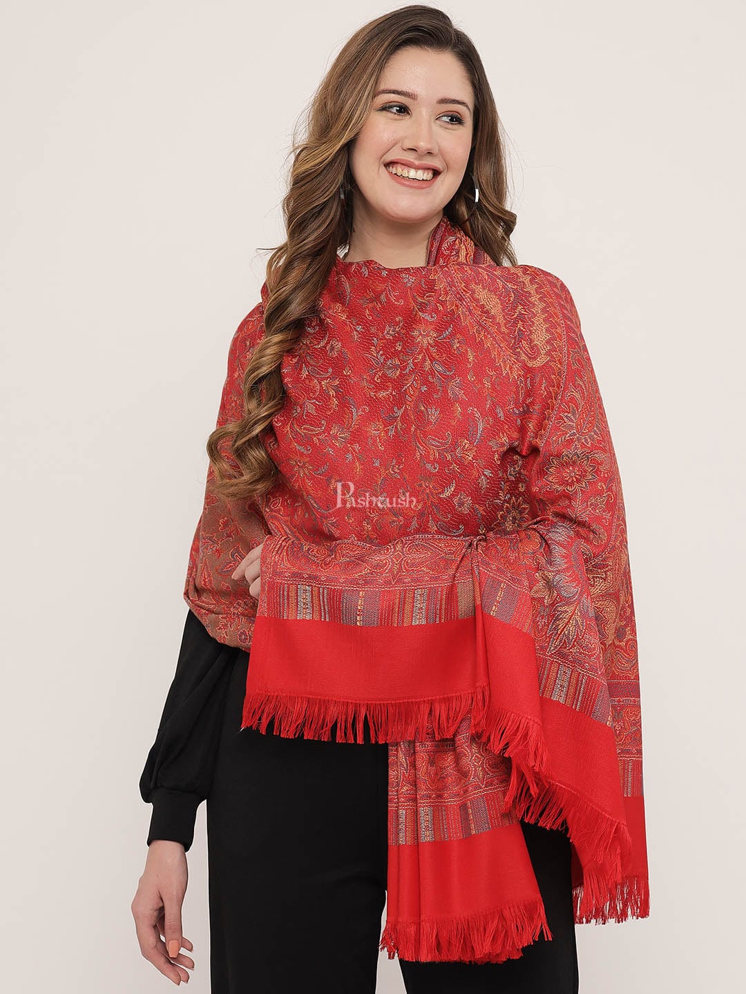 Pashtush India Womens Shawls Pashtush Women'S Jamawar Shawl