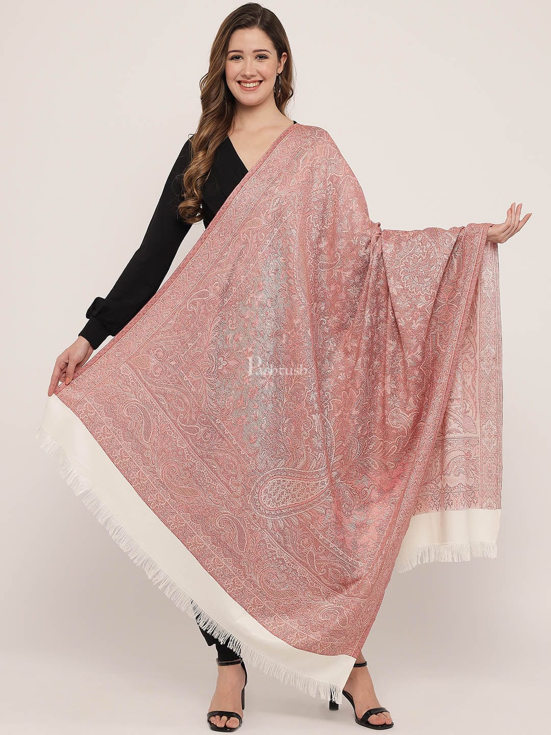Pashtush India Womens Shawls Pashtush Women'S Jamawar Shawl