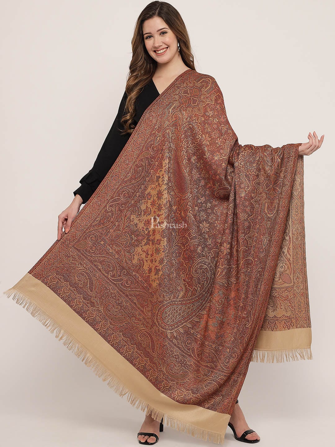Pashtush India Womens Shawls Pashtush Women'S Jamawar Shawl