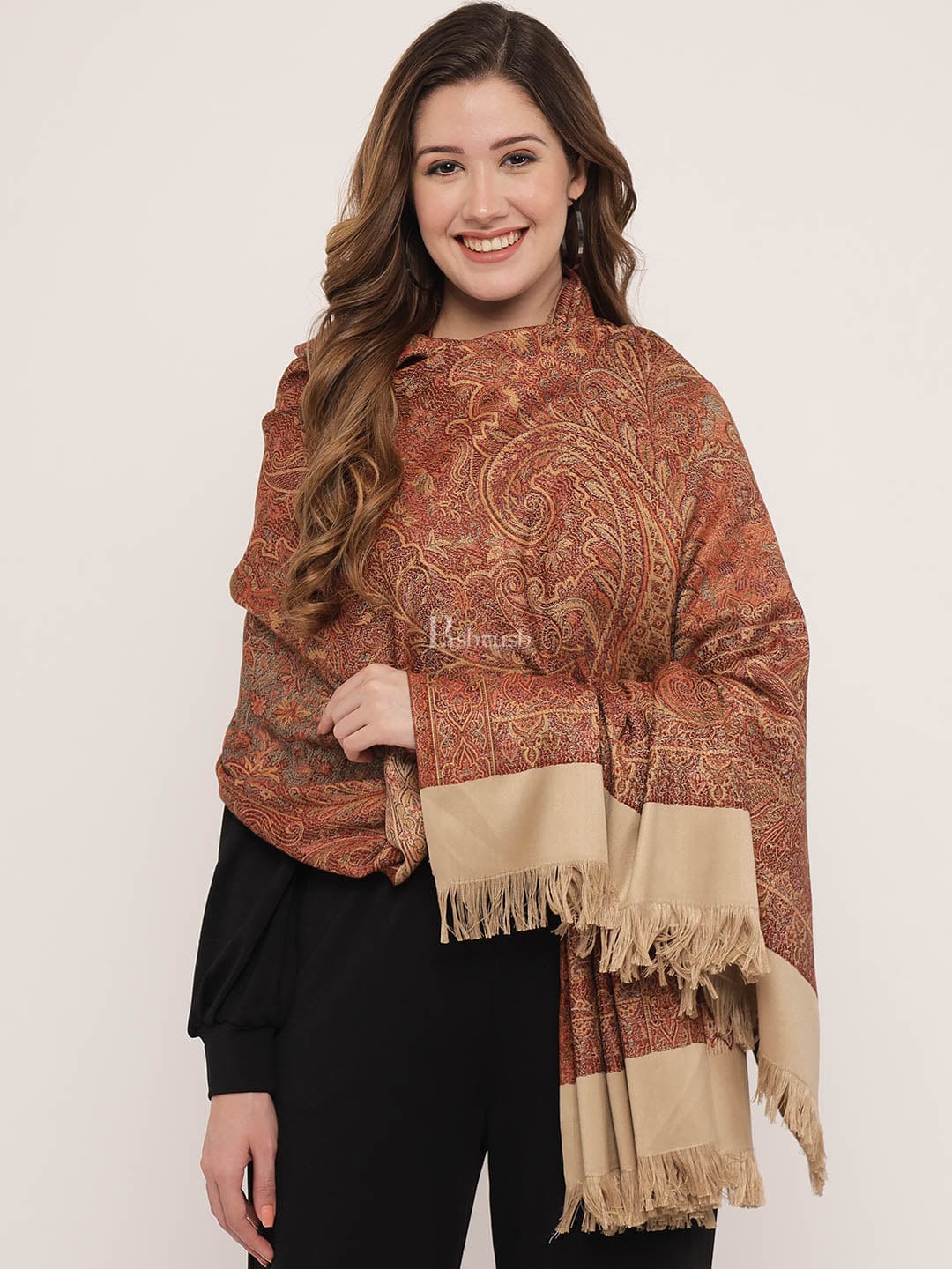 Pashtush India Womens Shawls Pashtush Women'S Jamawar Shawl