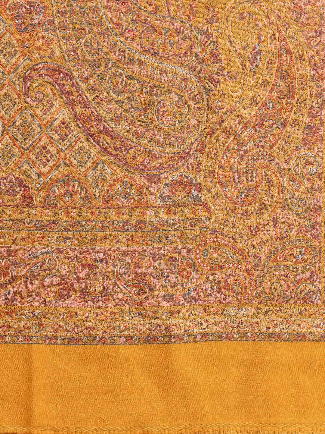 Pashtush India Womens Shawls Pashtush Women'S Jamawar Shawl, Mustard