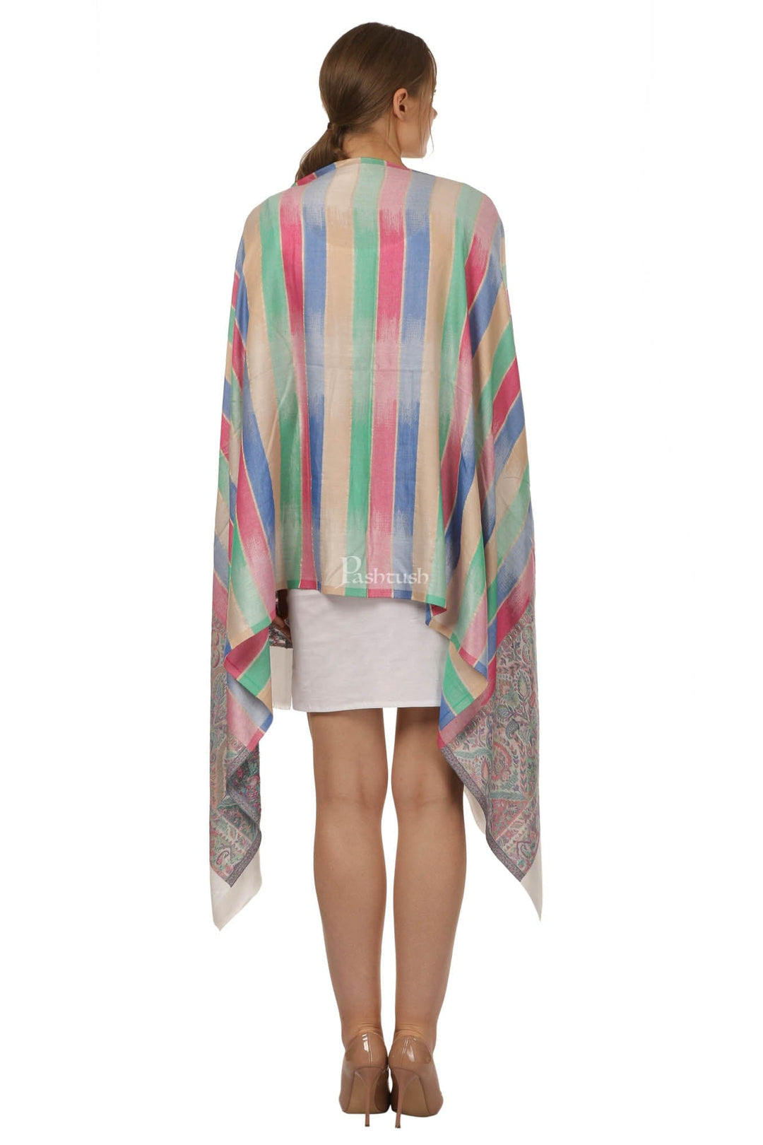 Pashtush India Womens Stoles and Scarves Scarf Pashtush Women'S Scarf, Soft Bamboo Stole, Multicoloured