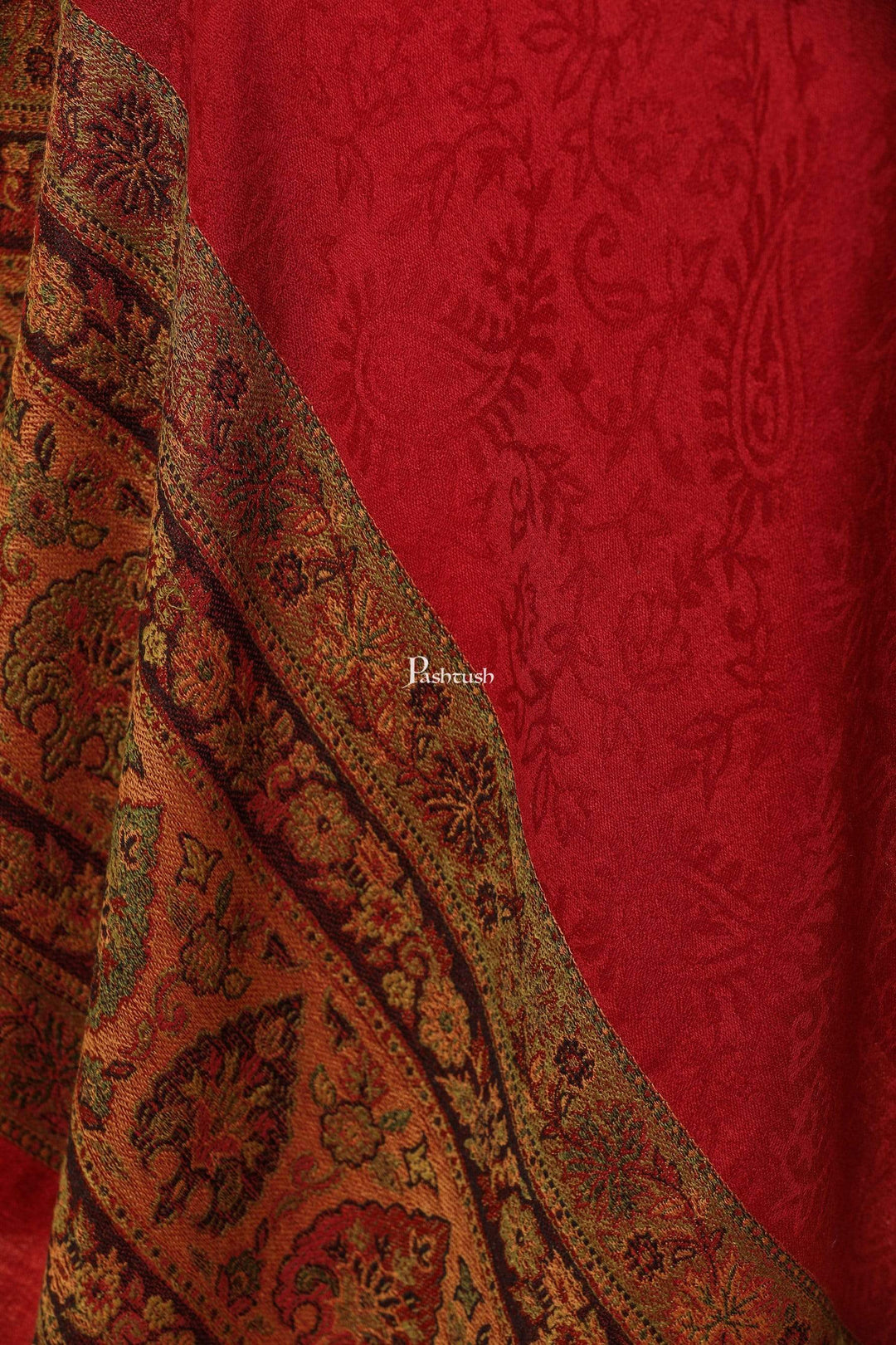 Pashtush India Stole Pashtush Women's Silk-Wool Reversible Stole