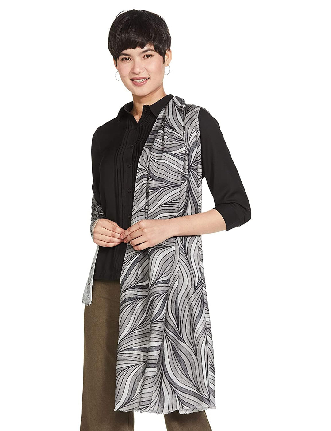 Pashtush India 70x200 Pashtush Women's Soft Bamboo Scarf, Casual, Printed Scarf, Extra Soft