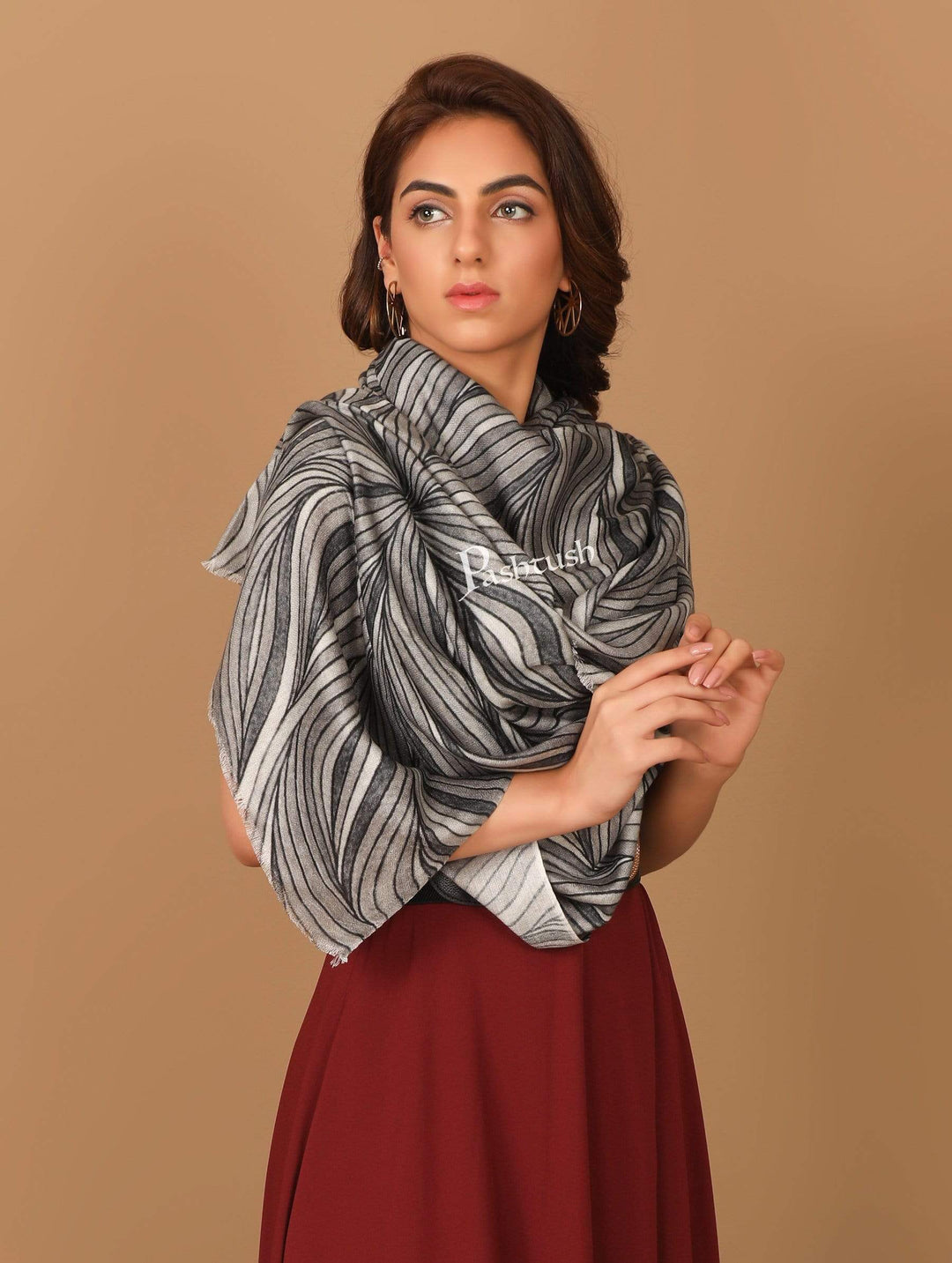 Pashtush India 70x200 Pashtush Women's Soft Bamboo Scarf, Casual, Printed Scarf, Extra Soft