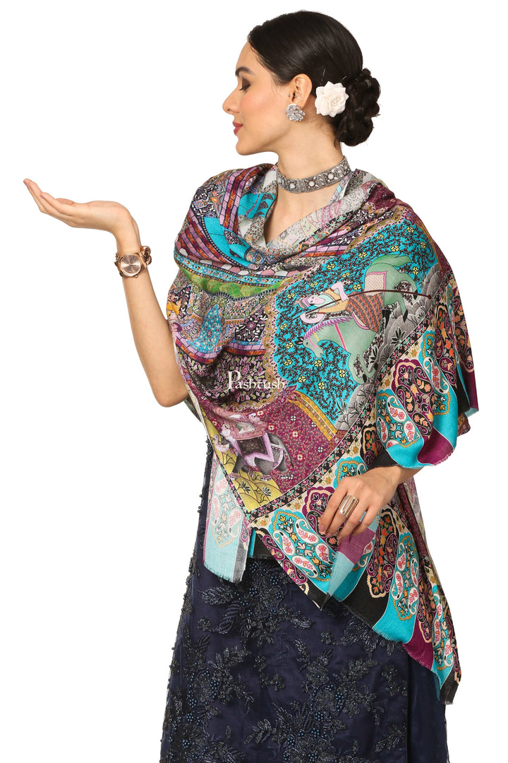 Pashtush India Womens Stoles and Scarves Scarf Pashtush Women'S Soft Bamboo Scarf, Casual Shawls, Stoles, Wraps (Soft Bamboo) - Darbar
