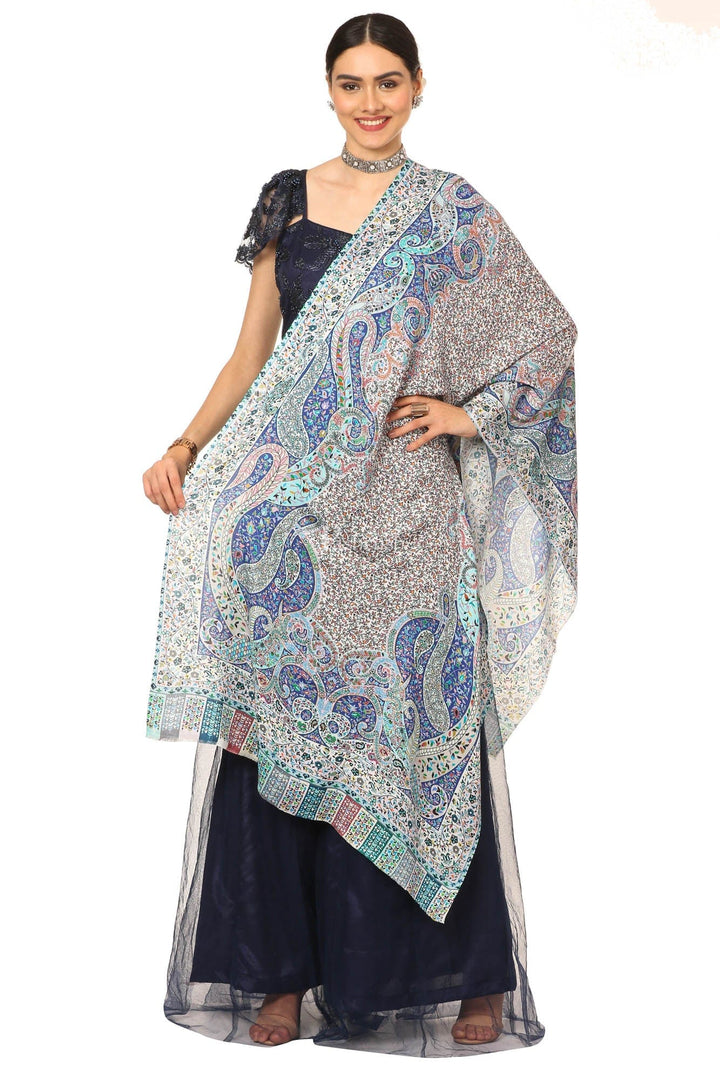 Pashtush India Womens Stoles and Scarves Scarf Pashtush Women'S Soft Bamboo Scarf, Casual Shawls, Stoles, Wraps (Soft Bamboo) - Paisely Garden