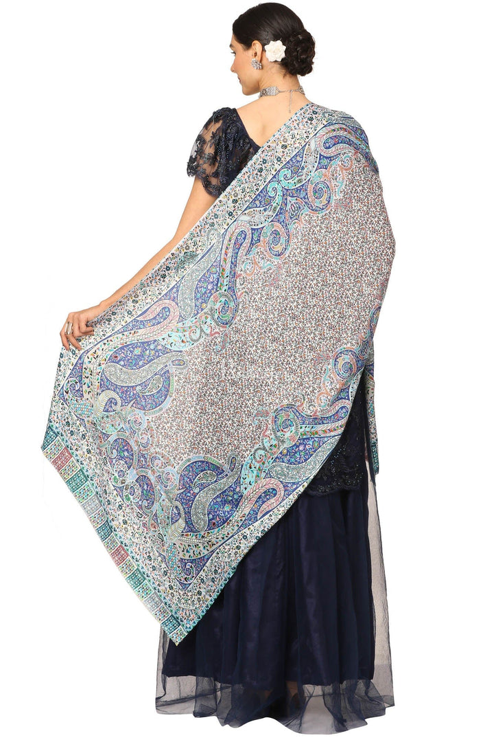 Pashtush India Womens Stoles and Scarves Scarf Pashtush Women'S Soft Bamboo Scarf, Casual Shawls, Stoles, Wraps (Soft Bamboo) - Paisely Garden