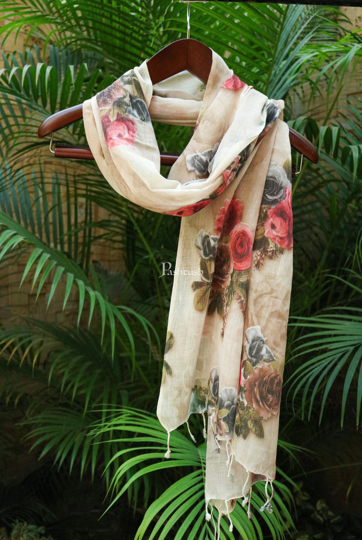 Pashtush India Womens Stoles and Scarves Scarf Pashtush women stole, Floral Fashion design, Multicolour