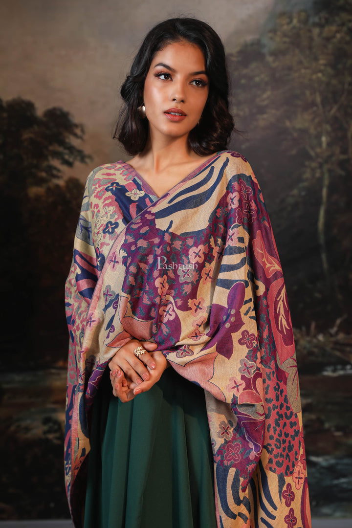 Pashtush India Womens Stoles and Scarves Scarf Pashtush women stole, multi color