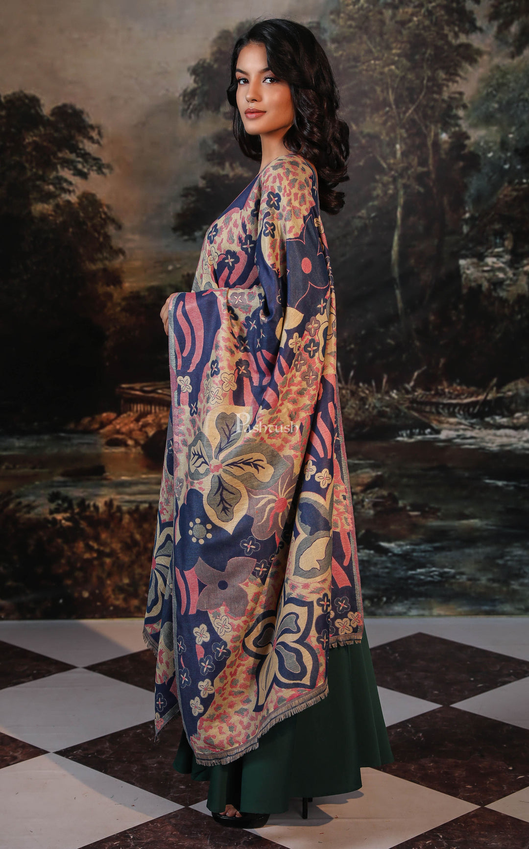 Pashtush India Womens Stoles and Scarves Scarf Pashtush women stole, multi color