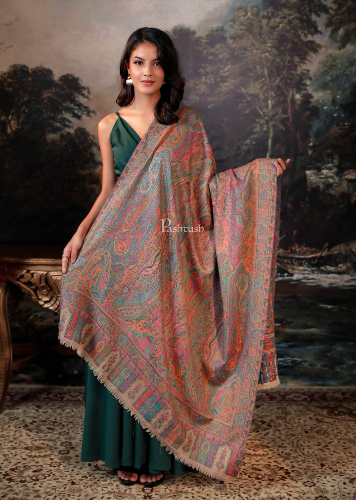 Pashtush India Womens Stoles and Scarves Scarf Pashtush women stole, multi color