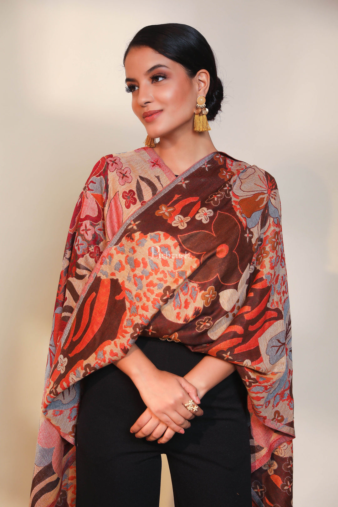 Pashtush India Womens Stoles and Scarves Scarf Pashtush women  stole, multi color