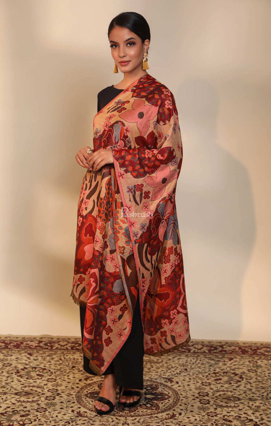 Pashtush India Womens Stoles and Scarves Scarf Pashtush women  stole, multi color