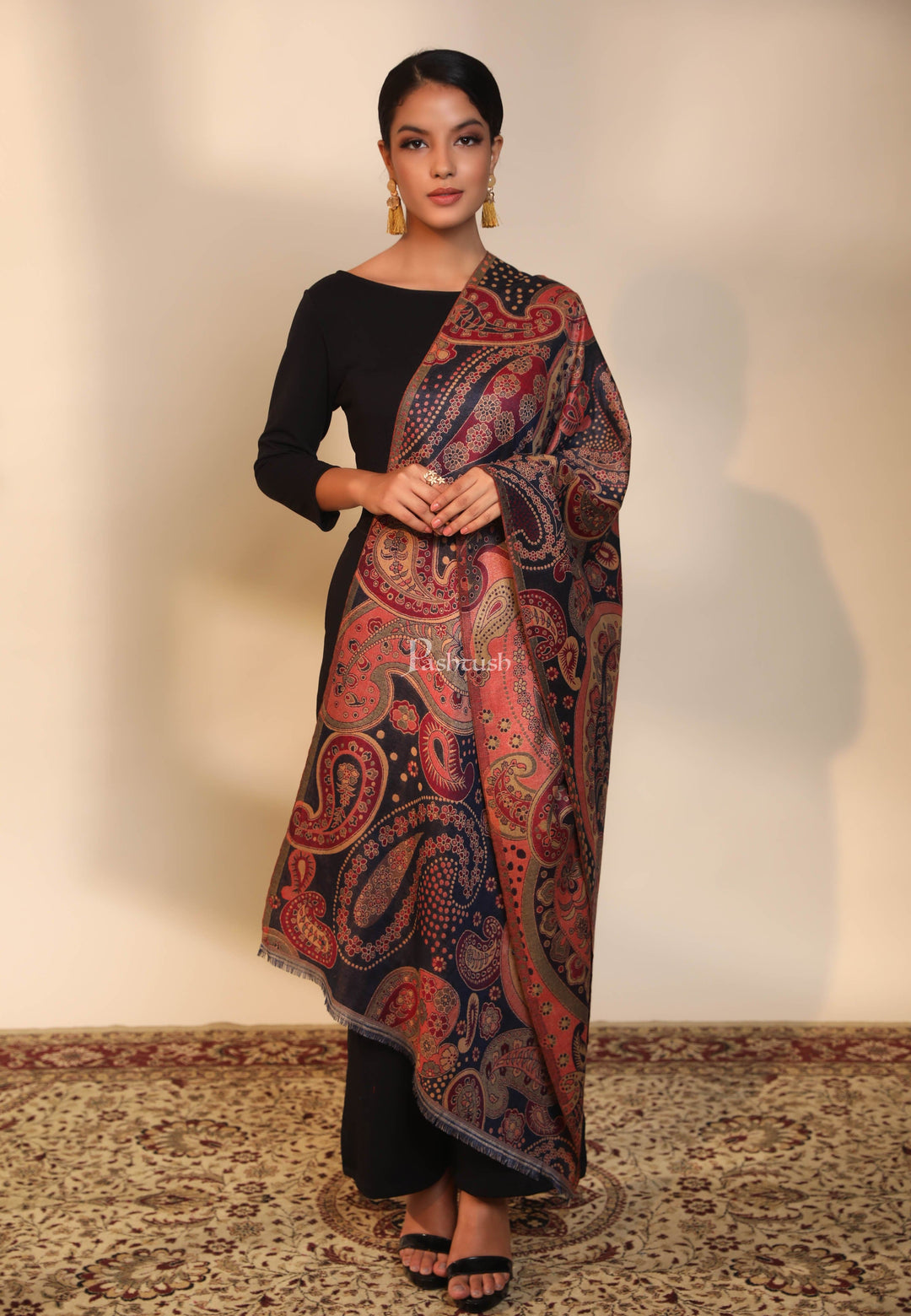 Pashtush India Womens Stoles and Scarves Scarf Pashtush women stole, multi color