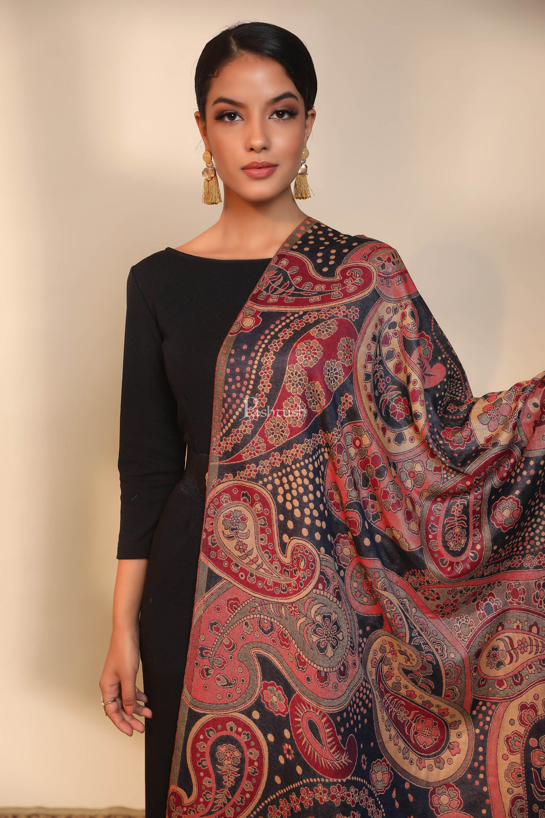 Pashtush India Womens Stoles and Scarves Scarf Pashtush women stole, multi color