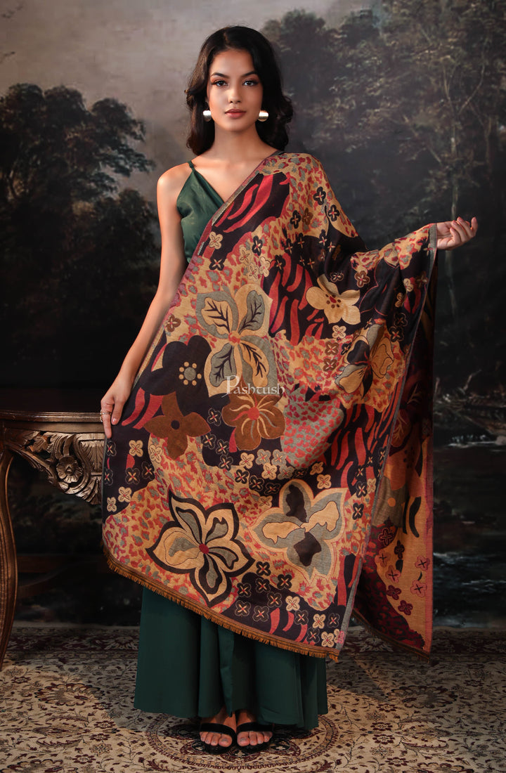 Pashtush India Womens Stoles and Scarves Scarf Pashtush women stole, multi color