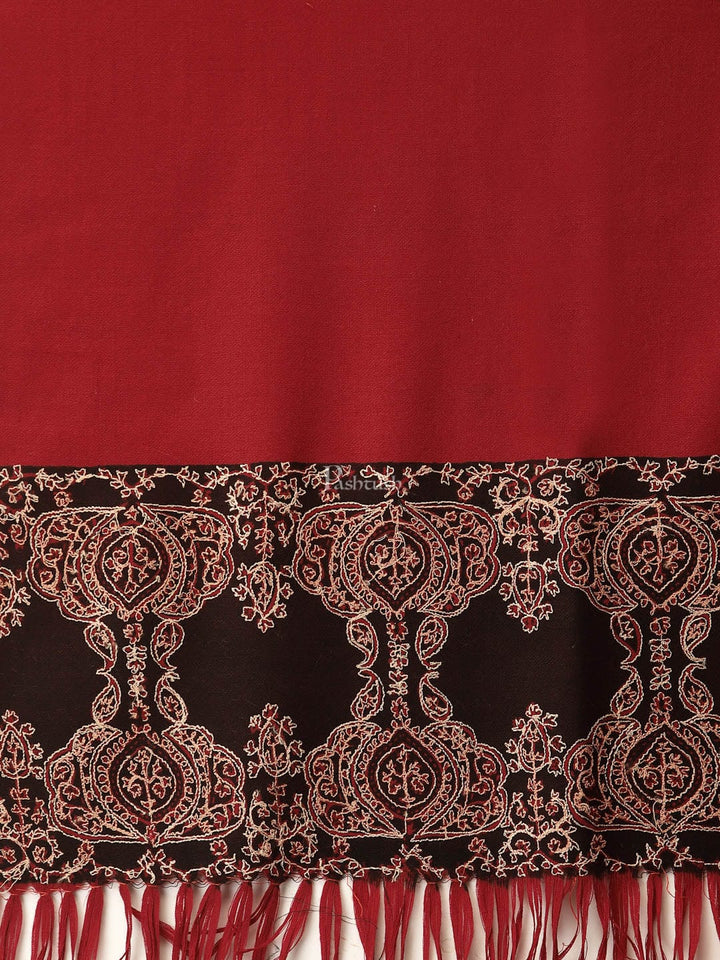 Pashtush India Womens Shawls Pashtush Womens 100% Hand Embroidery Shawl Woollen Kingri