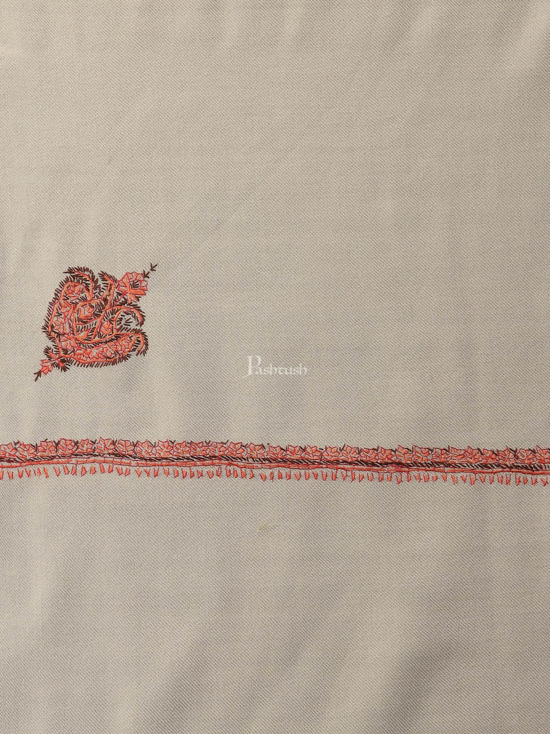Pashtush India Womens Shawls Pashtush Womens 100% Hand Embroidery Shawl Woollen Kingri