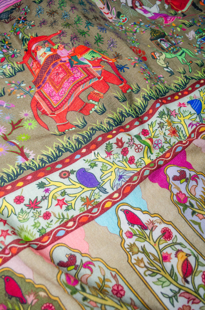Pashtush India Womens Shawls Pashtush Womens 100% Pure Wool With Woolmark Certificate Shawl,  Design, Multicolour