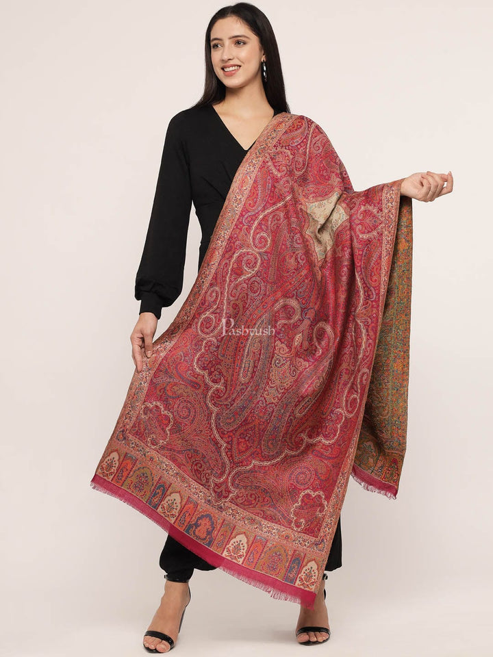 Pashtush India Womens Shawls Pashtush Womens Antique Heritage Design, Jamawar Stole