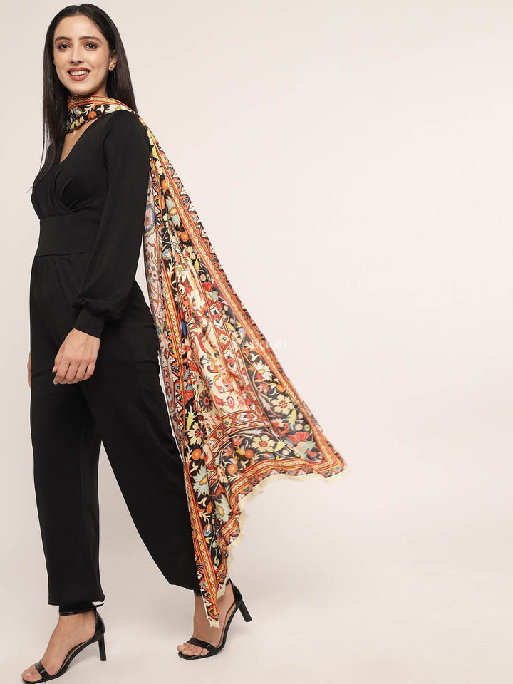 Pashtush India Womens Shawls Pashtush womens bamboo shawl, kalamkari printed design, Multicolour