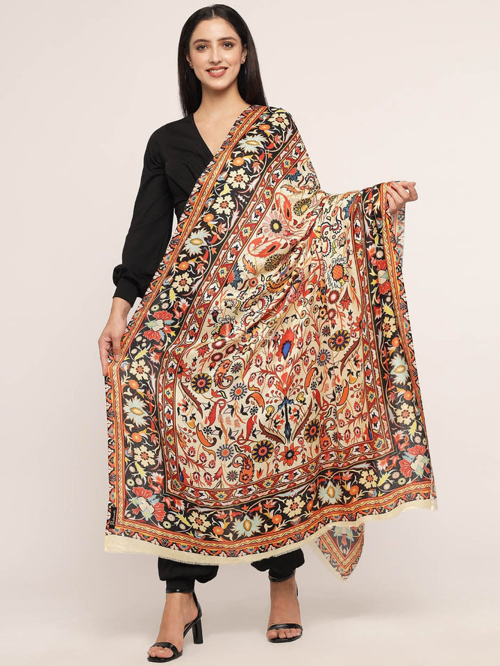 Pashtush India Womens Shawls Pashtush womens bamboo shawl, kalamkari printed design, Multicolour