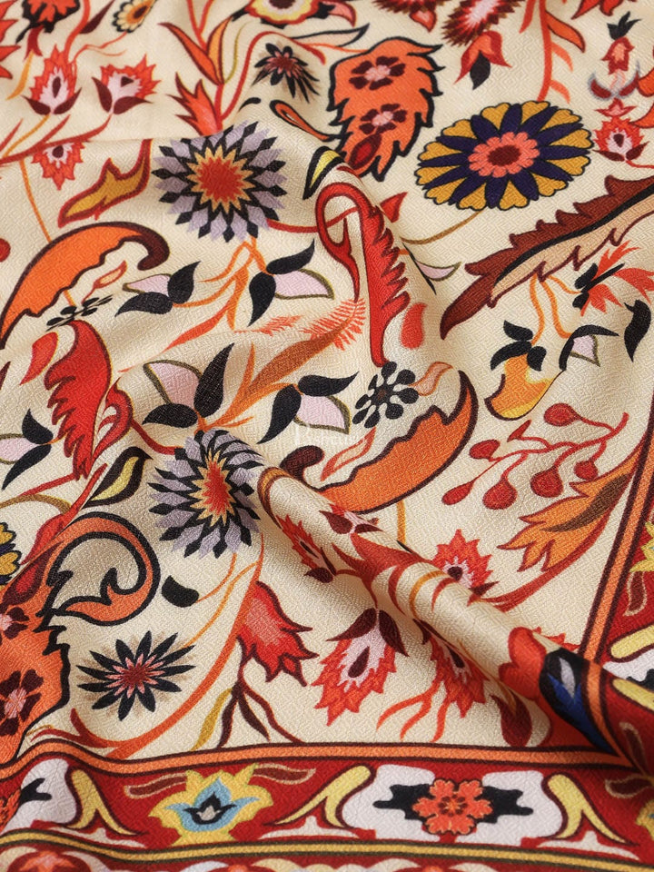 Pashtush India Womens Shawls Pashtush womens bamboo shawl, kalamkari printed design, Multicolour