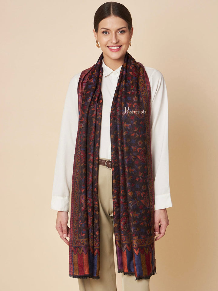 Pashtush India Womens Stoles and Scarves Scarf Pashtush Womens Bamboo Stole, Ethnic  Design, Multicolour