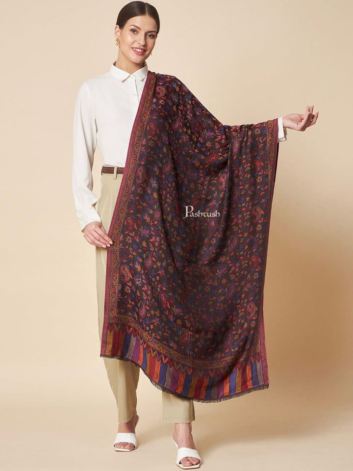Pashtush India Womens Stoles and Scarves Scarf Pashtush Womens Bamboo Stole, Ethnic  Design, Multicolour