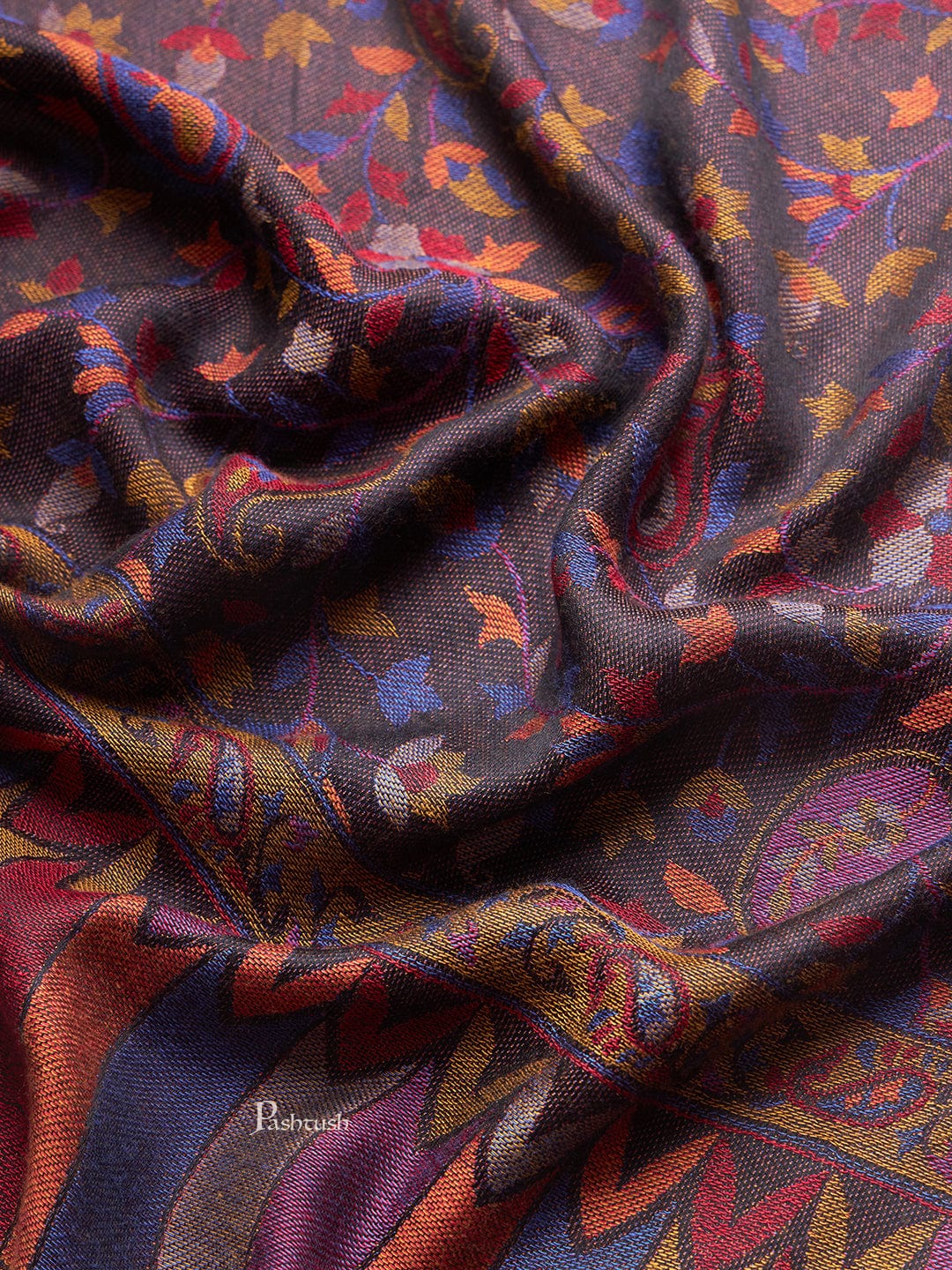 Pashtush India Womens Stoles and Scarves Scarf Pashtush Womens Bamboo Stole, Ethnic  Design, Multicolour