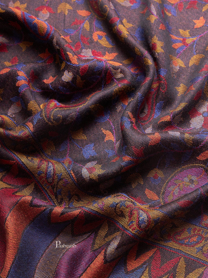 Pashtush India Womens Stoles and Scarves Scarf Pashtush Womens Bamboo Stole, Ethnic  Design, Multicolour