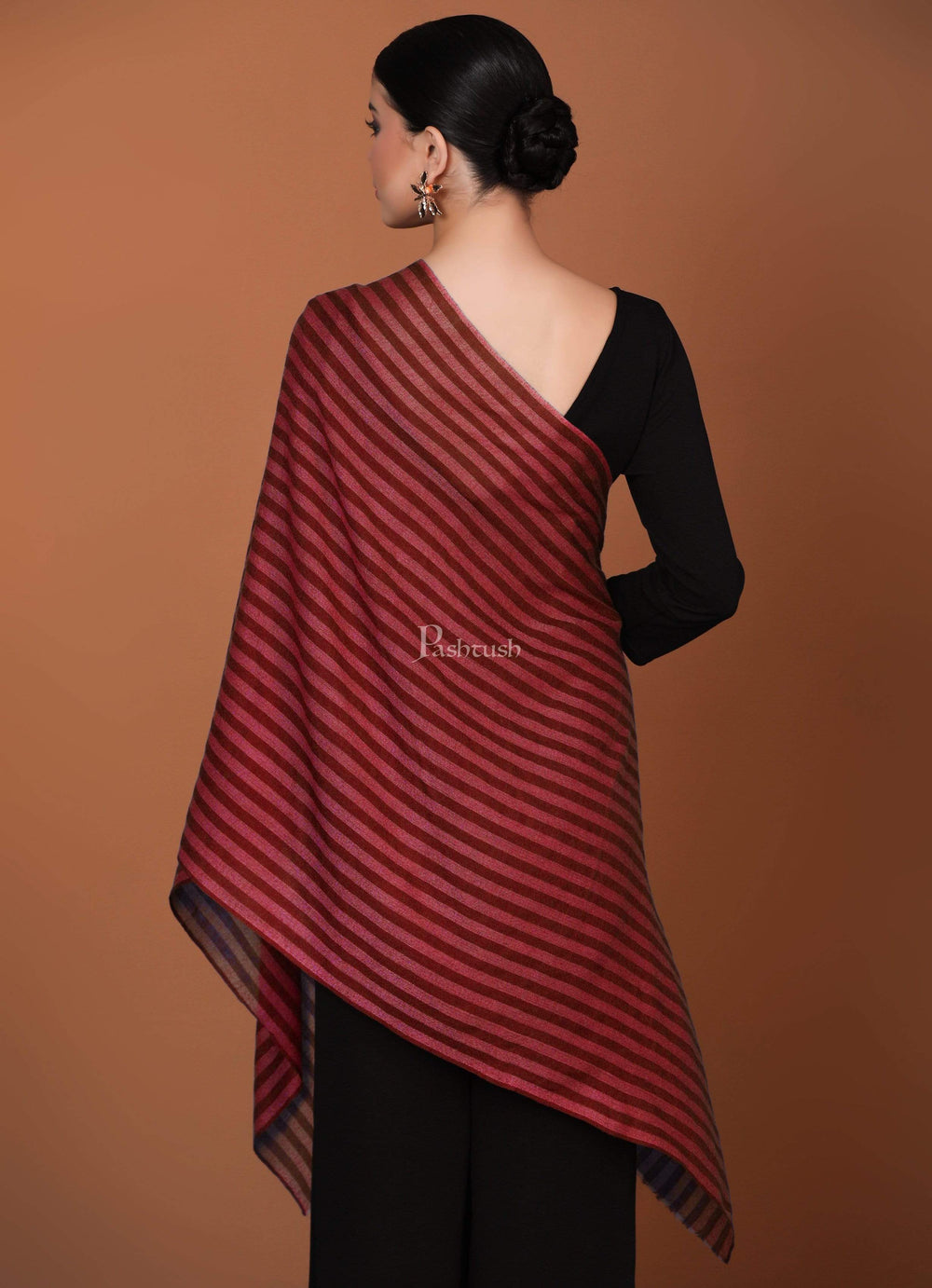 Pashtush India 70x200 Pashtush Womens Cashmere and Wool Blended Scarf