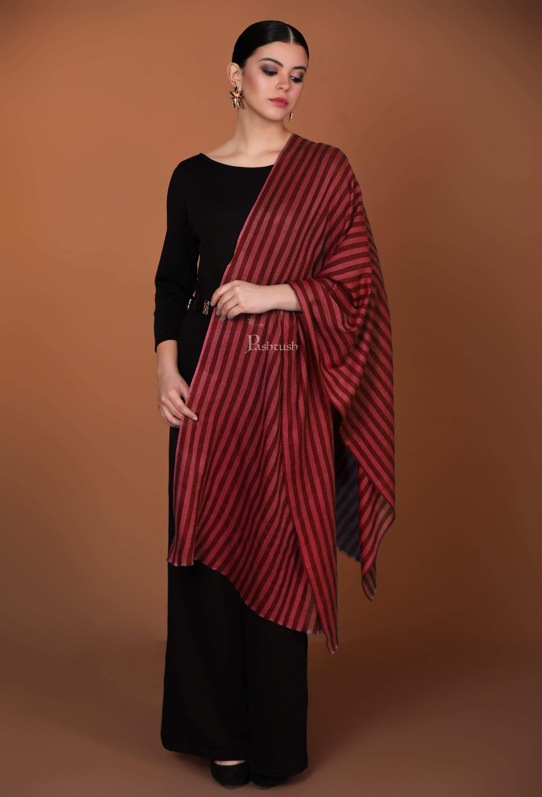 Pashtush India 70x200 Pashtush Womens Cashmere and Wool Blended Scarf
