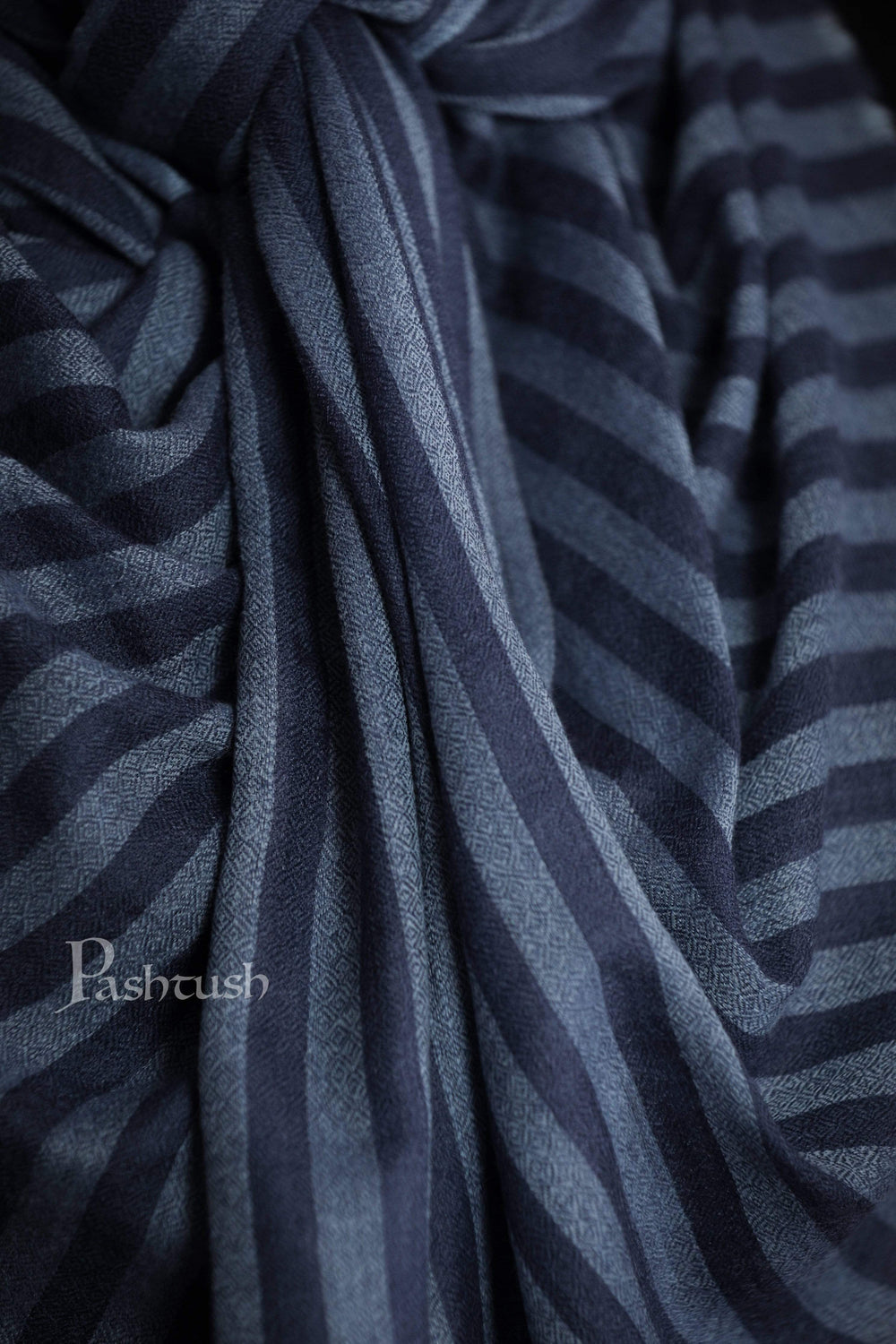 Pashtush Store Stole Pashtush Womens Cashmere and Wool Blended Scarf, Navy Blue