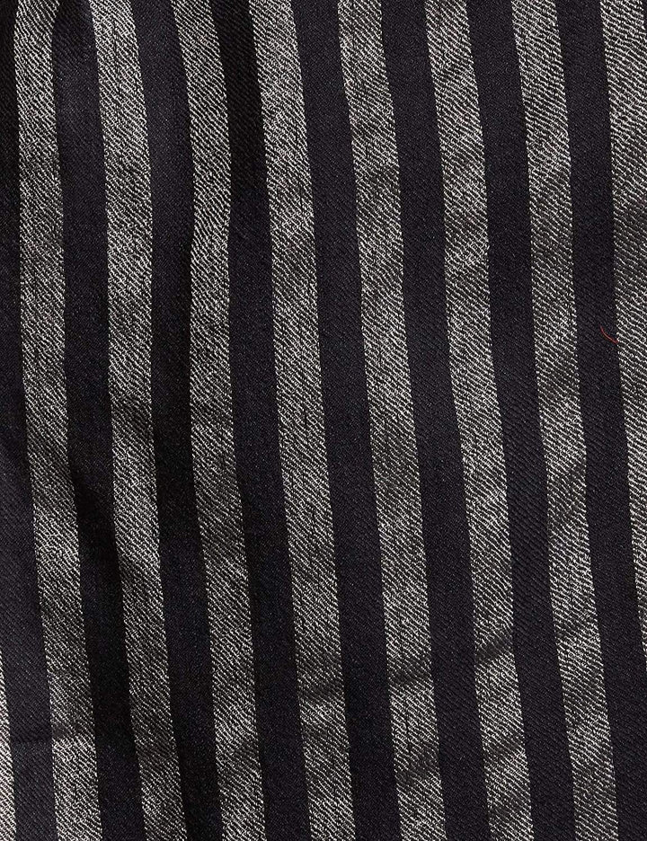 Pashtush India 70x200 Pashtush Womens Cashmere and Wool Scarf, Monotone Black