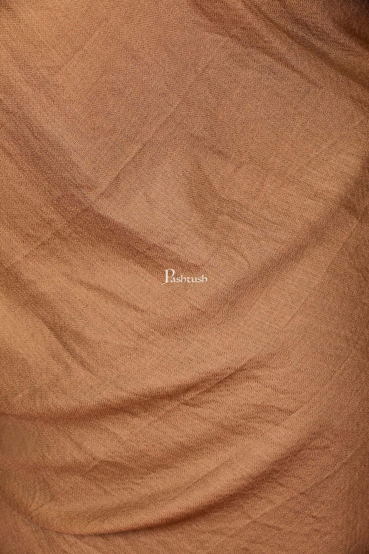 Pashtush Shawl Store Stole Pashtush Womens Cashmere Pashmina Scarf, Diamond Weave, Earthy Tan