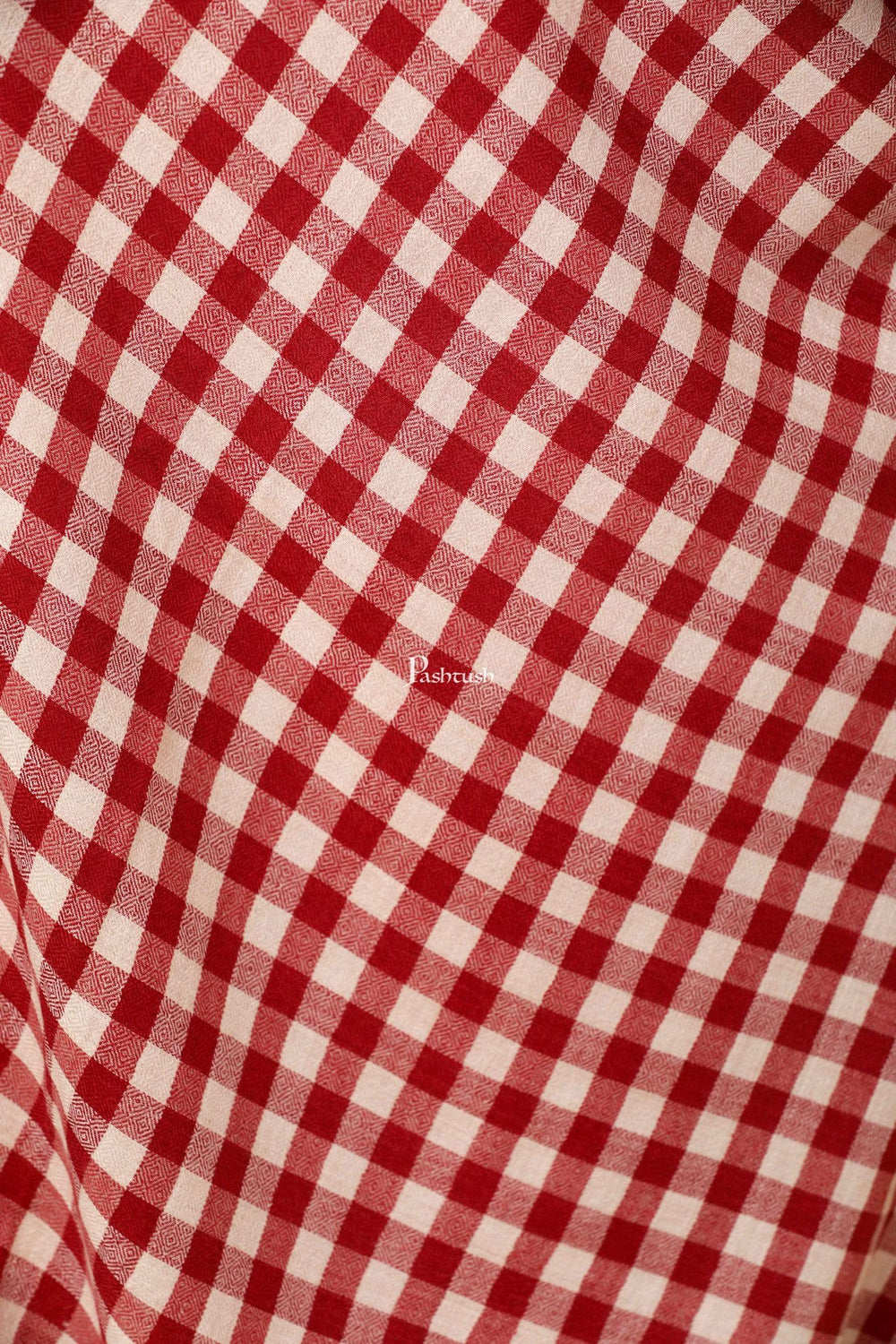 Pashtush Store Shawl Pashtush Womens Check Shawl, Ultra soft Wool, Full Size