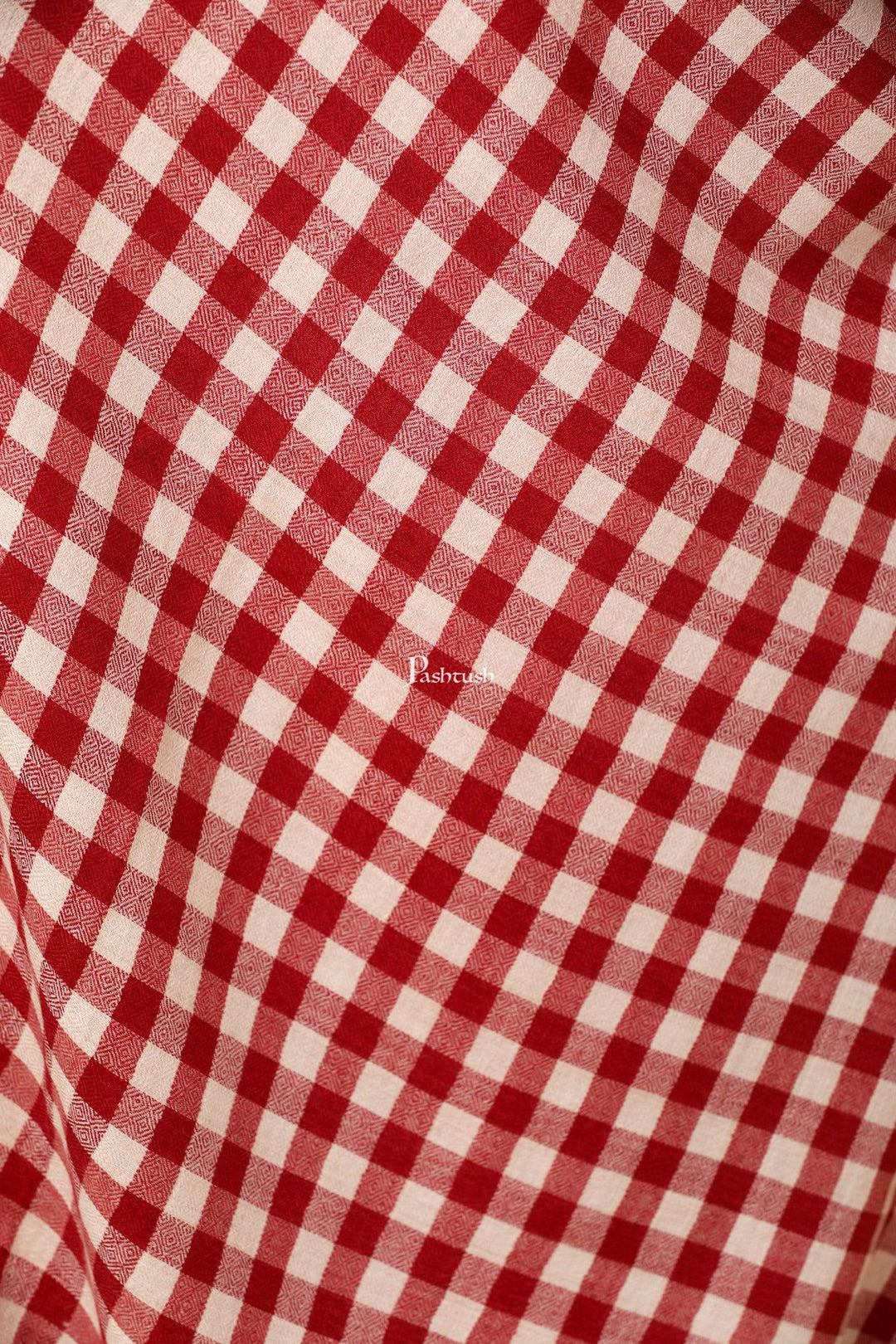 Pashtush Store Shawl Pashtush Womens Check Shawl, Ultra soft Wool, Full Size