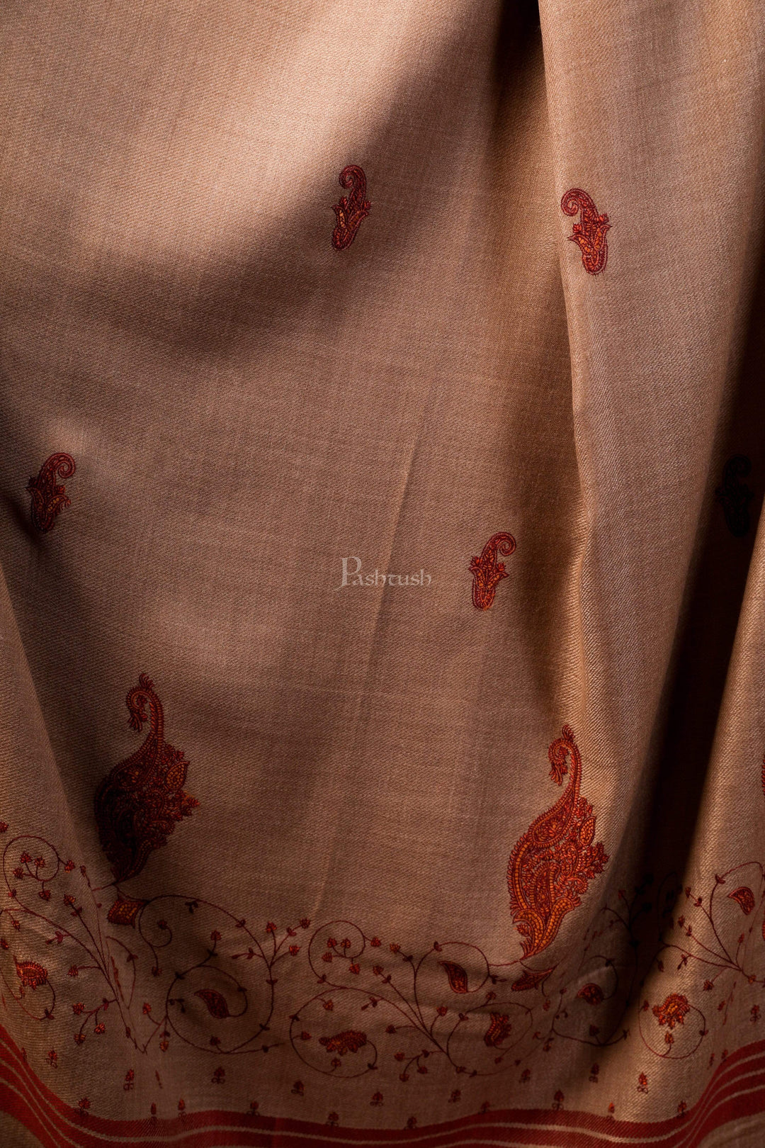 Pashtush India 114x228 Pashtush Womens Embroidery Shawl, Large and Warm