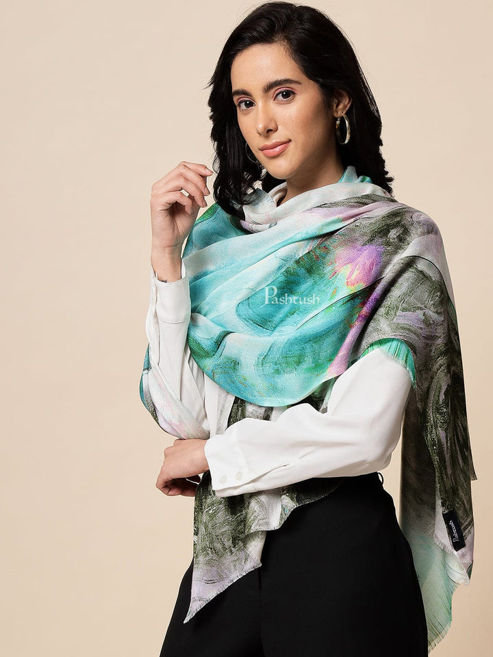 Pashtush India Womens Stoles and Scarves Scarf Pashtush Womens Extra Fine Soft Bamboo Stole, Multicolour
