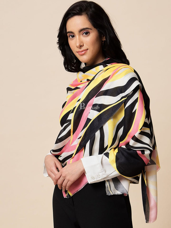 Pashtush India Womens Stoles and Scarves Scarf Pashtush Womens Extra Fine Soft Bamboo Stole, Multicolour